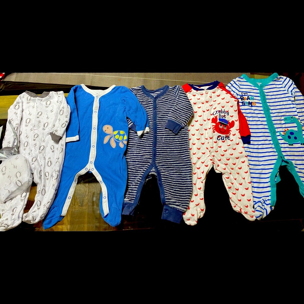 koala baby, carters and chick pea 3-6m  footies